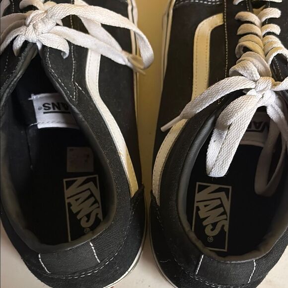 Vans Off the Wall Black and White Low-Top Canvas Sneakers Size 13 - Picture 13 of 13